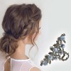 Unique Bargains Elegant Camellia Butterfly Bow Duckbill Hair Clips Blue Black 1 Pc - 2 of 4