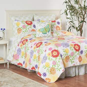 C&F Home Lilly Cotton Quilt Set  - Reversible and Machine Washable