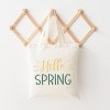 City Creek Prints Hello Spring Canvas Tote Bag - 15x16 - Natural - 2 of 2