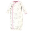 Touched by Nature Baby Girl Organic Cotton Side-Closure Snap Long-Sleeve Gowns 3pk, Bird, Preemie - 4 of 4
