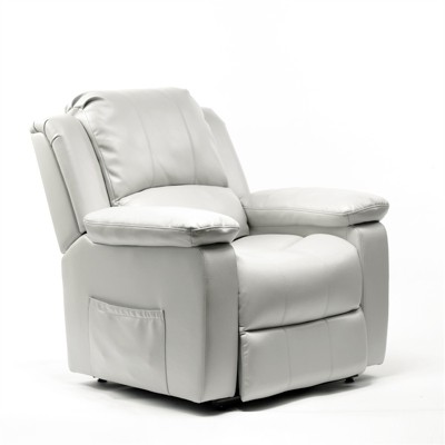 Spence Dove White Leather Gel Lift Chair - Comfort Pointe