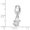 Black Bow Jewelry Sterling Silver Appalachian State Mountaineers NCAA Bead Charm - 3 of 4