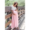 PinkBlush Petite Light Pink Chiffon Colorblock Maternity Maxi Dress - 2 of 4