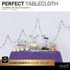 Plastic Tablecloth Disposable, Tablecloths for Rectangle Tables 54 inch. x 108 inch. Fits Tables Up to 8 Feet, Table Cloth for Party - SparkSettings - 3 of 4