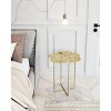 Lotus Side Table in Gold 21.3"H – Modern Metal & Iron Table for Living Room or Lounge by Zuo Modern - 2 of 4