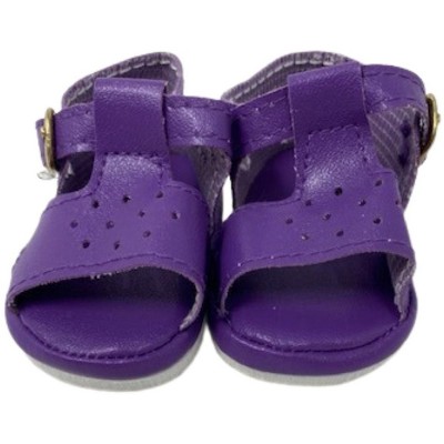 Doll Clothes Superstore Purple T Style Sandals Fit 18 Inch Dolls