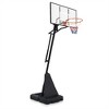 YONWAY Portable Basketball Hoop ,Adjustable Height 8.04 ft to 10.01 ft,44 inch Backboard with Rebound System and Wheels for Professional Match - 2 of 4