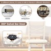 Tangkula 4PCS 24" Counter Height Stool Swivel Bar Stool Rubber Wood w/ Inclined Backrest - 3 of 4