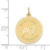 Black Bow Jewelry 14k Yellow Gold Laser Etched Shetland Sheepdog Disc Pendant, 19mm - 4 of 4