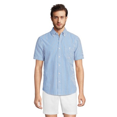 Lands' End Men's Short Sleeve Seersucker Shirt