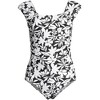 Lands' End Women's Tummy Control Cap Sleeve High-neck X-Back One Piece Swimsuit - 3 of 4