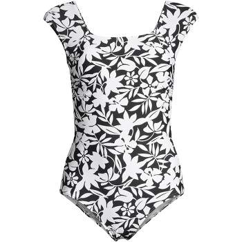 Lands' End Women's Plus Size G-Cup SlenderSuit Carmela Tummy Control  Chlorine Resistant One Piece Swimsuit 