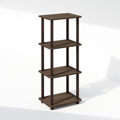 Furinno Turn-N-Tube 3-Tier End Table, Side Table, Walnut/Brown
