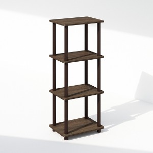 Furinno Turn-N-Tube 3-Tier End Table, Side Table, Walnut/Brown - 1 of 1