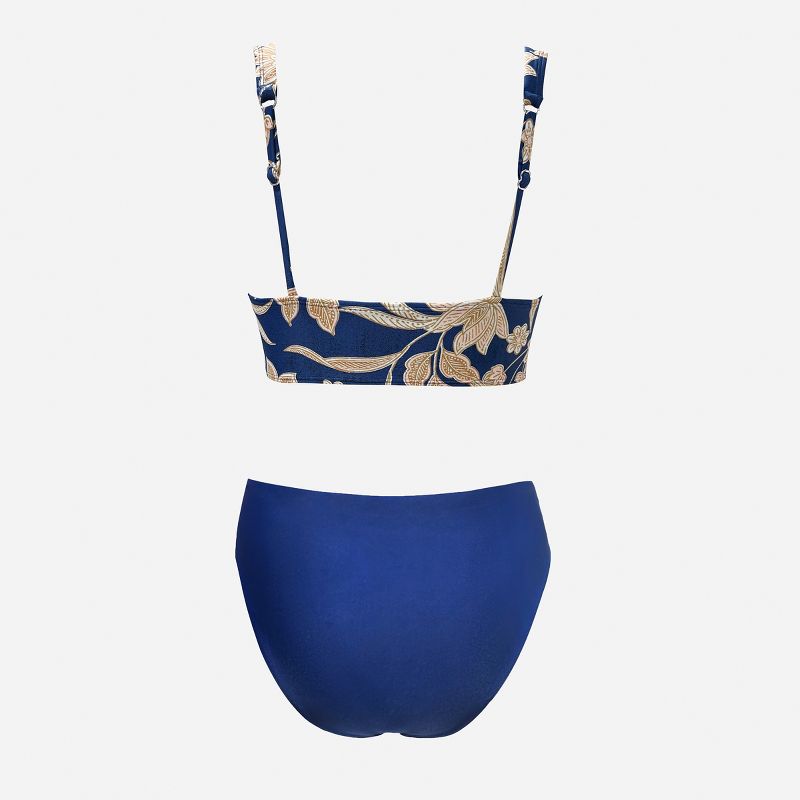 Women's Deep V Neck Self Tie Paisley Reversible Bottom Bikini Sets Swimsuits - Cupshe, 2 of 10