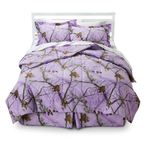 Realtree Nature Inspired Comforter Set Lavender Full Target