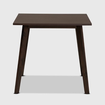 Britte Dark Oak Brown Square Wood Dining Table
