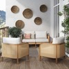 Nathan James 3pc Twila Wicker Outdoor Patio Conversation Set White - 2 of 4