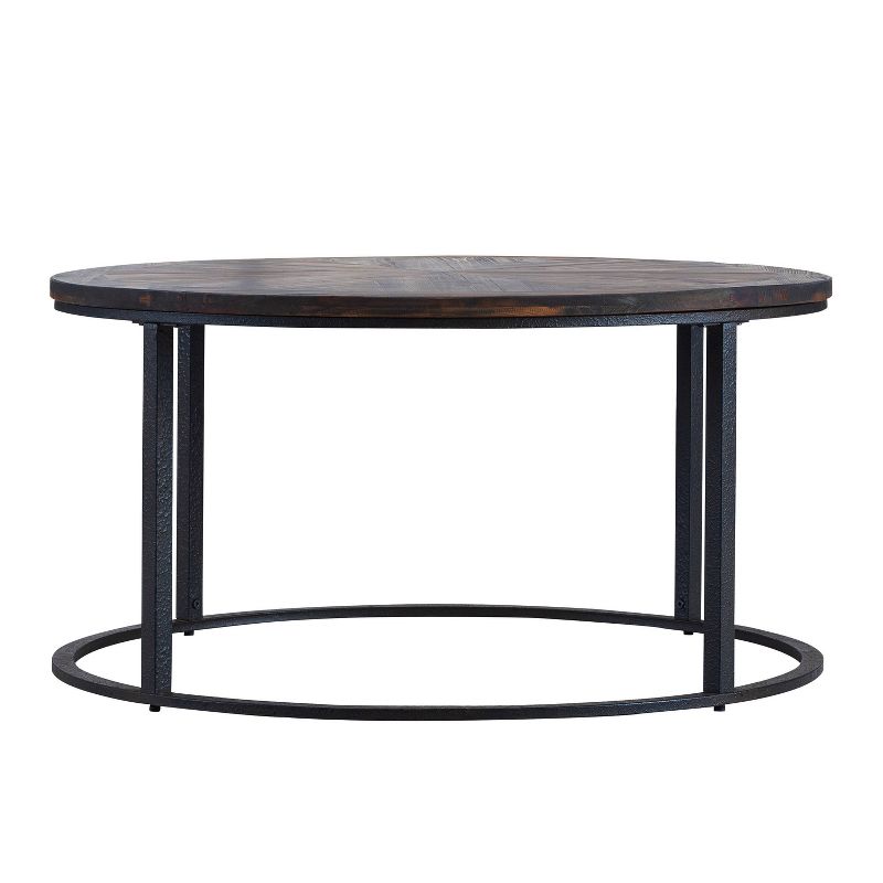 Lymedon Reclaimed Wood Cocktail Table Natural/Black - Aiden Lane, 4 of 8