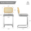 Infurnic Counter and Bar Stools, Modern Upholstered Bar Stools Set with Sturdy Legs, for Kitchen and Dining Room, 2PCS, Gray, 17.7"*18.9"*37.4" - 4 of 4