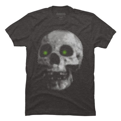 Men's Design By Humans Giant Halloween Skull By robotface T-Shirt