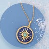 Ross-Simons Lapis and 1.30 Carat London Blue Topaz Sun Pendant Necklace in 18kt Gold Over Sterling - 3 of 4