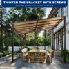 Vynxaria 10' x 12' Outdoor Pergola Awning - Wall-Mounted Gazebo - 4 of 4