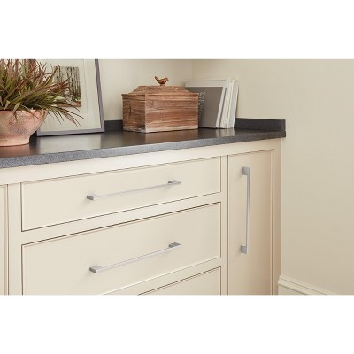 Brushed Nickel Modern Cabinet Pull Bar with Mounting Hardware, 10 Pack