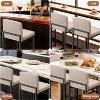 Modern Bar Stools Set of 2/4/6, Upholstered Counter Height 24.8" Bar Stools, Faux Leather Counter Stools Bar Chairs with Back for Kitchen Island - 4 of 4