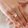 Pompeii3 Certified 2 1/2Ct Princess Cut Diamond Engagement Ring 14k Gold or Pt Lab Created - 4 of 4