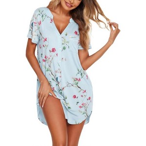knee length dresses for ladies Buy Blue Zig Zag Soft Cotton Stylish Night Dress For Women