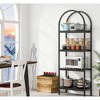 Gulches 4-Tier/5-Tier Bookshelf, Arched Bookcase Display Rack for Home Decor - 3 of 4