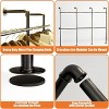 Industrial Pipe Clothing Racks with 3 Shelves, Black Wall Mounted Clothes Rack with LED Lights, Heavy Duty - 4 of 4