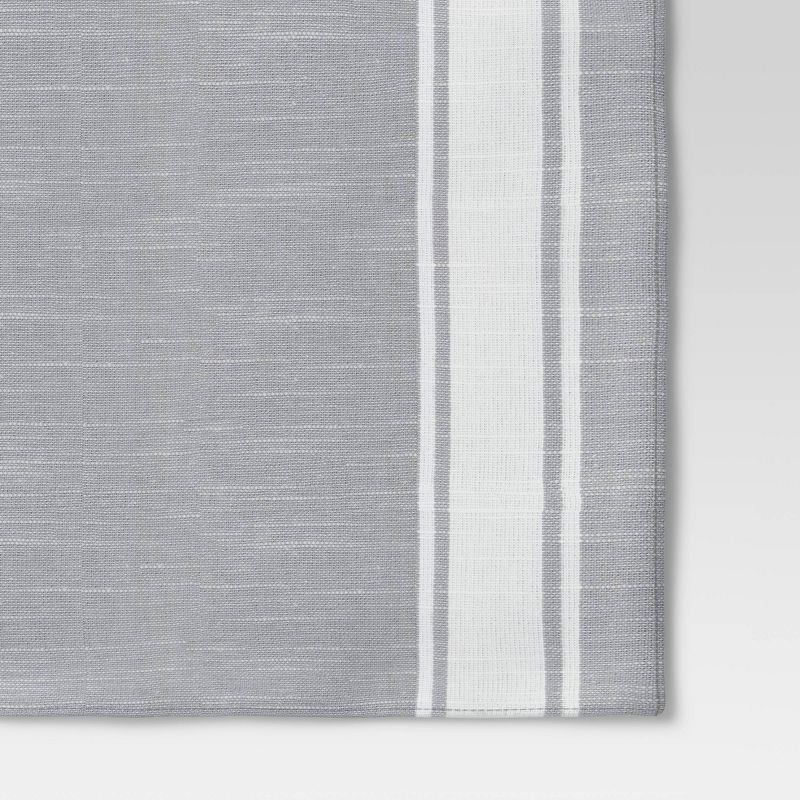Cotton Striped Bistro Table Runner Gray - Threshold™, 4 of 5
