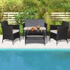 Tangkula 8PCS Outdoor Sofa Set Patio Rattan Wicker Conversation Set w/ Coffee Table - 4 of 4