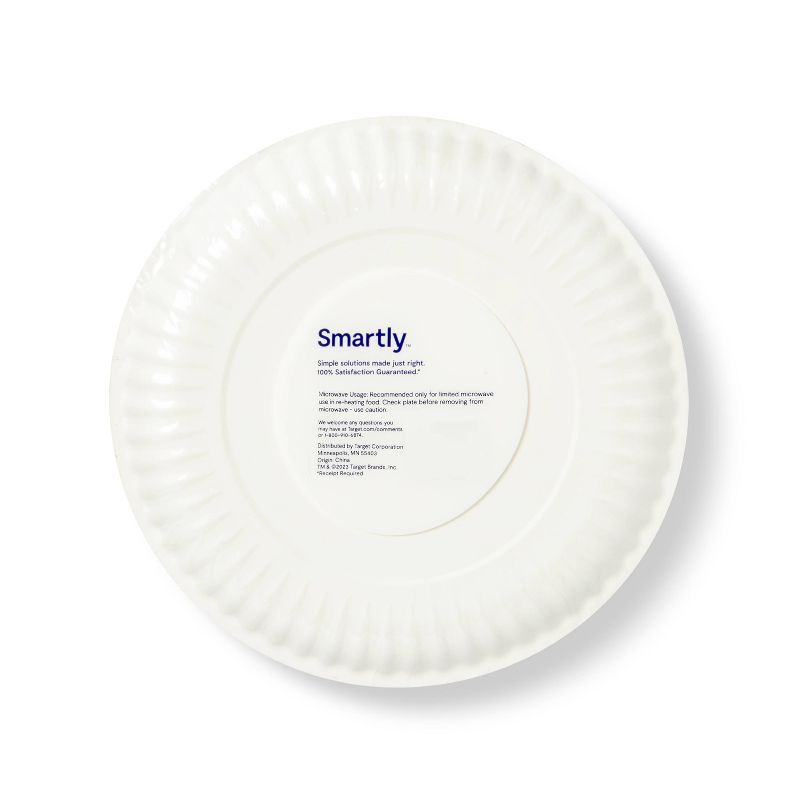 Disposable 9&#34; Paper Plates - Uncoated - 200ct - Smartly&#8482;, 4 of 6