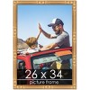 PosterPalooza | 26x34 Thin Bamboo Picture Frame, UV Acrylic, 2 Finishes - Gold and Brown - 2 of 4