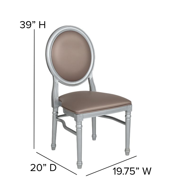Flash Furniture HERCULES Series 900 lb. Capacity King Louis Dining Side Chair, 5 of 9