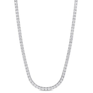 EVERLY JEWELRY | Sterling Silver 13 4/5 CT TGW White Cubic Zirconia Necklace, 15"+3" Ext. - 1 of 4