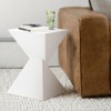 Bekrvio 12.6" Acrylic Side Table - Irregular Modern End Table for Small Spaces,Farmhouse Nightstand for Living Room,Versatile Accent Table - 4 of 4
