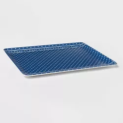 14" x 10" Bamboo and Melamine Serving Platter Blue - Threshold™