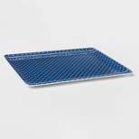 14" x 10" Bamboo and Melamine Serving Platter Blue - Threshold™