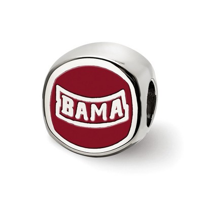 Black Bow Jewelry Sterling Silver Alabama Crimson Tide NCAA Bead Charm
