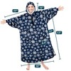 PAVILIA Wearable Blanket Hoodie Adults, Faux Shearling Cozy Oversized Hooded Sweatshirt, Warm Fleece Two Pockets - 4 of 4