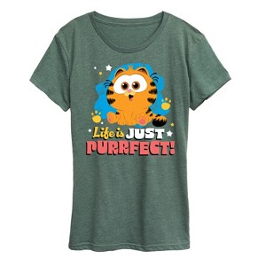 Women's - Garfield - Life Is Just Purrfect Short Sleeve Graphic T-Shirt - 1 of 4