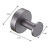 Gray 4-Pack Round Base Wall-Mounted Coat Hooks - Multipurpose Storage for Bathrooms, and Bedroom Decor Hardware - image 4 of 4