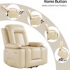 E Power Lift Recliner Chair Wide Seat Adjustable Back Leg Rest Optional Heating Massage Features Faux Leather Comfort Seating Living Room - 3 of 4
