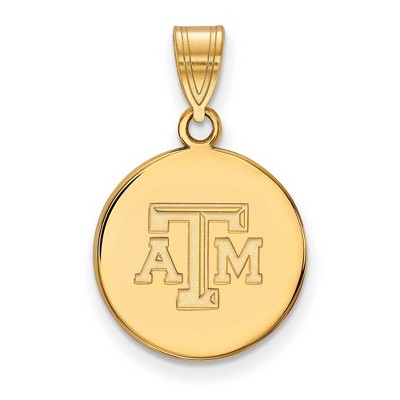 Black Bow Jewelry 14k Yellow Gold Texas A&M Aggies NCAA Medium Pendant