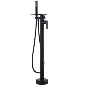 WOWOW Freestanding Bathtub Faucet with Waterfall Spout and Handheld Shower - 1 of 4