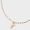 14K Gold Dipped Enamel "F" Initial Pendant Necklace - A New Day™ Gold/White - 4 of 4